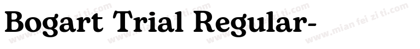 Bogart Trial Regular字体转换